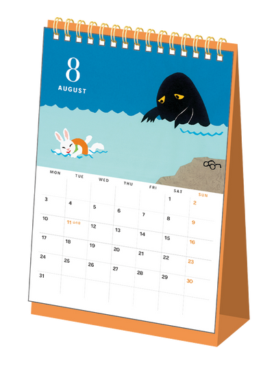 せなけいこ卓上カレンダー 月曜始まり(2026年版)